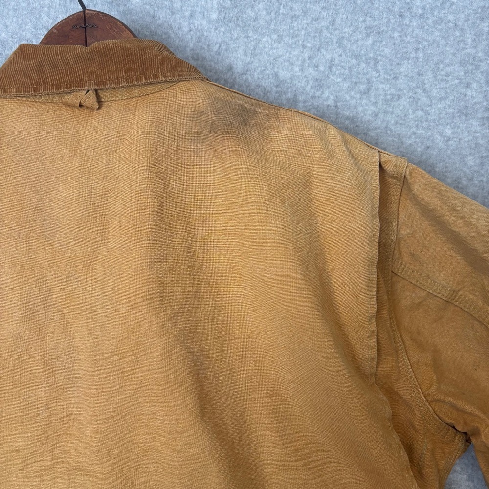 Vintage 70s Black Sheep Beige‎ Canvas Hunting Field Coat Large Distressed Jacket - Picture 16 of 16